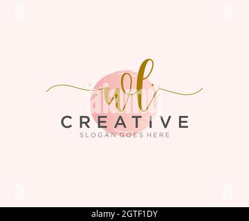 WL Feminine logo beauty monogram and elegant logo design, handwriting ...