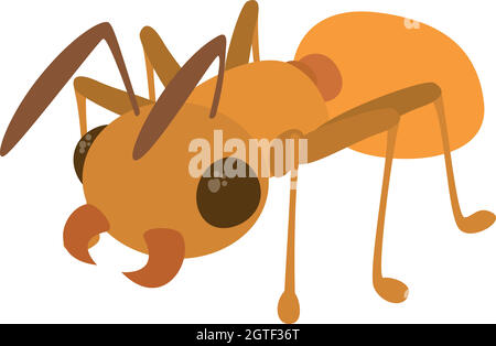 Ant icon, cartoon style Stock Vector
