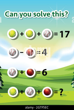 Can you solve this worksheet Stock Vector