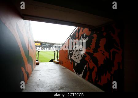 General interior view of MKM Stadium, home stadium of Hull City Stock Photo