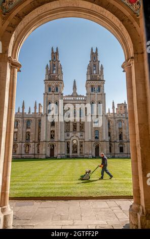 Radcliffe Square Entance, All Souls College, Oxford Stock Photo