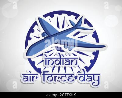 Indian Airforce Day Stock Vector