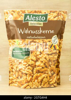 Hamburg, Germany - August 2, 2021: Alesto Cashewkerne Cashew Nuts isolated  on white background Stock Photo - Alamy