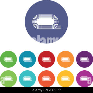 running sport race line icons set design vector illustration Stock ...