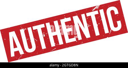 Red Grunge Authentic Rubber Stamp Isolated On White Background Stock Vector