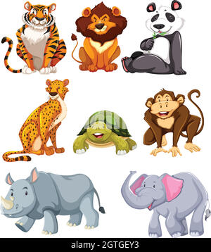 Set of cute animals Stock Vector Image & Art - Alamy