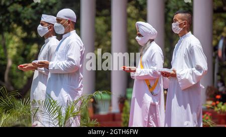 Dehradun, Uttarakhand India August 15, 202. All religious priests praying at Indian army officers passing out parade at Indian Military Academy IMA.  Stock Photo