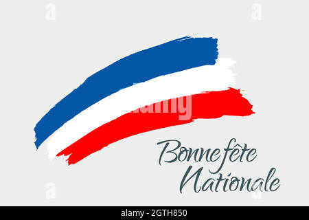 National France day template Stock Vector