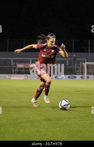 Cologne, Germany. 01st Oct, 2021. Jovanna Damnjanovic ( 9 Bayern ) during the Flyeralarm Frauenbundesliga Game between 1. FC Cologne and FC Bayern Munich at Franz- Kremer- Stadium in Cologne. Credit: SPP Sport Press Photo. /Alamy Live News Stock Photo