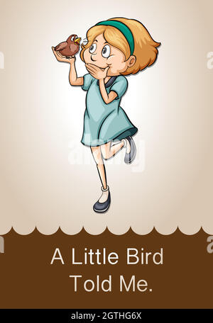 Little bird told me Stock Vector