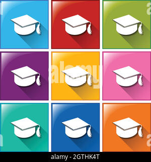 Graduation icons Stock Vector