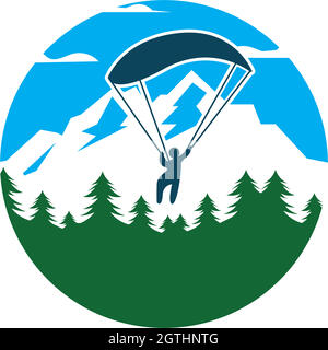 High Mountain icon Logo vector illustration design Stock Vector