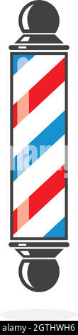 barber pole  icon logo vector icon Stock Vector
