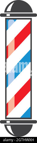 barber pole  icon logo vector icon Stock Vector