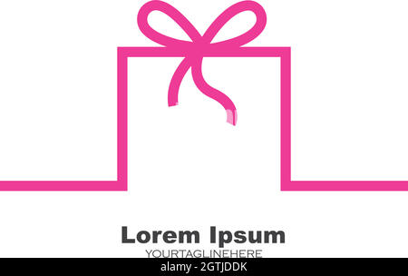 gift box logo vector icon Stock Vector