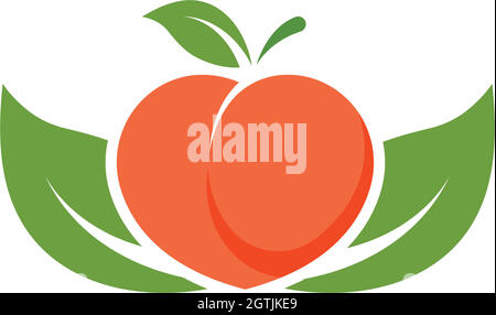 peach fruit icon vector illustrtion design Stock Vector