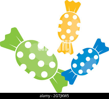 candy vector icon illustration Stock Vector