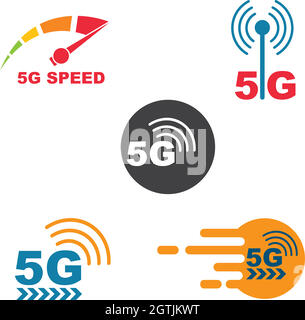 5g signal speed vector icon design Stock Vector