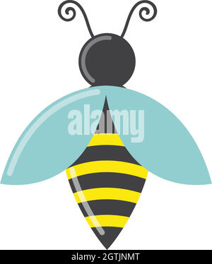 honey Bee Logo Template vector icon illustration Stock Vector