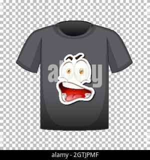 T-shirt design with graphic in front Stock Vector