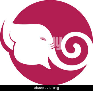 elephant logo vector icon illustration Stock Vector