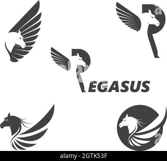 Pegasus Vector Logo Template vector illustration Stock Vector