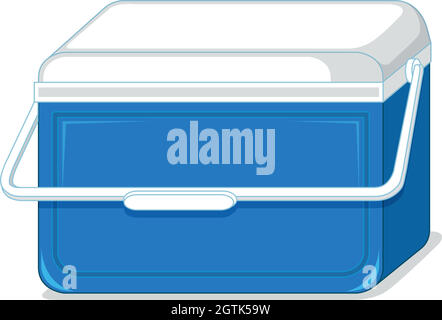 An ice cooler on whote background Stock Vector
