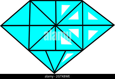 Turquoise semi-precious stone Stock Vector