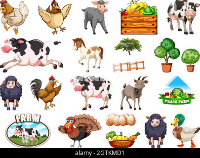 Set of farm animals Stock Vector Image & Art - Alamy