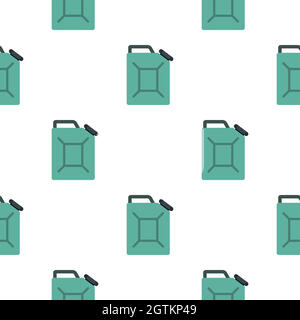 Blue fuel jerrycan pattern seamless Stock Vector