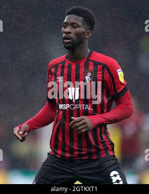 Bournemouth's Jefferson Lerma in action during the Sky Bet Championship match at Vitality Stadium, Bournemouth. Picture date: Saturday October 2, 2021. Stock Photo