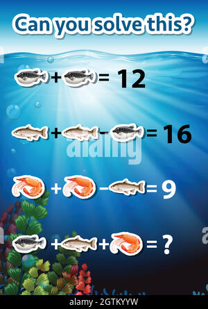 Can you solve this worksheet Stock Vector
