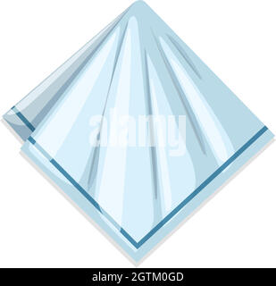 Dining napkin floded in square Stock Vector