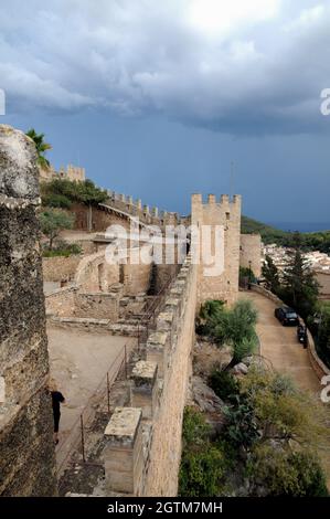 Capdepera on the island of Mallorca dates from the 13th century in its present form. It has been beautifully restored and makes a great place to visit Stock Photo
