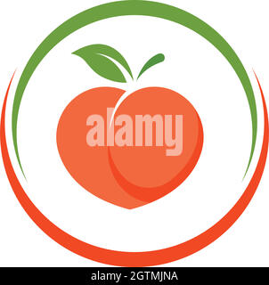 peach fruit icon vector illustrtion design Stock Vector