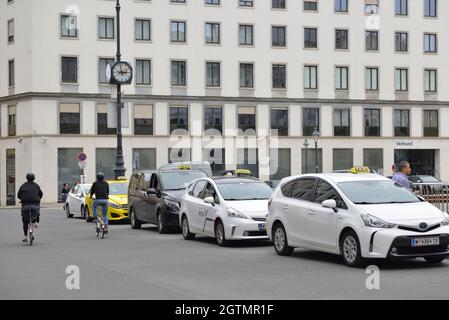 Vienna, Austria. Taxi rank in the first district in Vienna Stock Photo