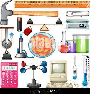 Laboratory equipment, balance and beaker Stock Vector Image & Art - Alamy