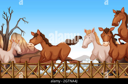 Horses Stock Vector