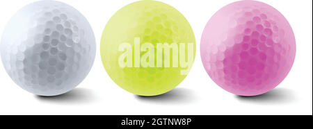 Golf balls Stock Vector