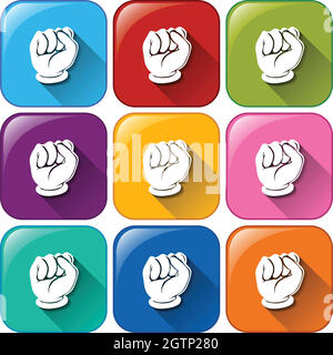 Hand icons Stock Vector