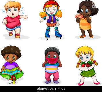 People engaging in different activities Stock Vector