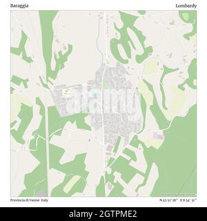 Baraggia, Provincia di Varese, Italy, Lombardy, N 45 51' 18'', E 8 54' 31'', map, Timeless Map published in 2021. Travelers, explorers and adventurers like Florence Nightingale, David Livingstone, Ernest Shackleton, Lewis and Clark and Sherlock Holmes relied on maps to plan travels to the world's most remote corners, Timeless Maps is mapping most locations on the globe, showing the achievement of great dreams Stock Photo