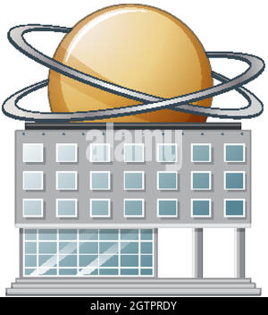 Science building on white background Stock Vector