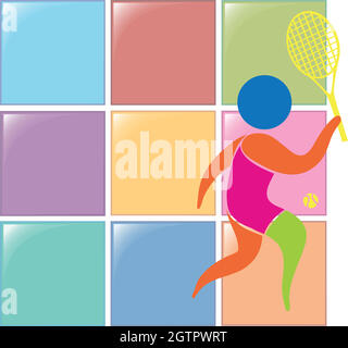 Sport icon design for tennis Stock Vector