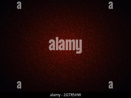 Abstract red shiny diagonal lines and dot particles with lighting on dark background. Technology digital futuristic concept. Vector illustration Stock Vector