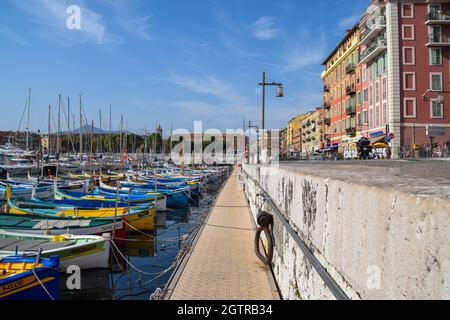 Nice, France. 1st August 2019. Port Lympia, daytime view. Credit: Vuk Valcic / Alamy Stock Photo
