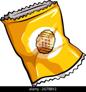 A pouch of chips Stock Vector