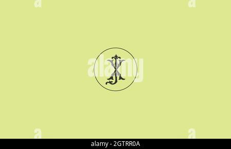 letters jx logo design with negative space effect for illustration use Stock Vector