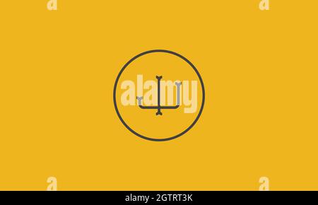 letters ji logo design with negative space effect for illustration use Stock Vector