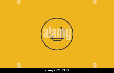 letters jj logo design with negative space effect for illustration use Stock Vector